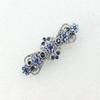 Faship Gorgeous Navy Blue Rhinestone Crystal Small Floral Hair Barrette Clip view 3