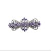 Faship Tanzanite Violet Purple Rhinestone Crystal Small Floral Hair Barrette Clip view 1