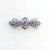 Faship Tanzanite Violet Purple Rhinestone Crystal Small Floral Hair Barrette Clip view 2