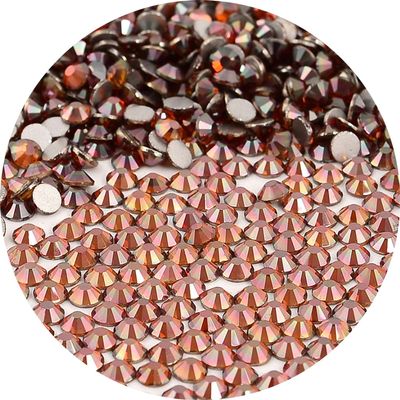 NCB Nancybeads 1500pcs Flatback Round Glass Nail Art Rhinestones Crystal for DIY Making Accessories Shoes, Clothes, Face Art, Bags, Manicure (Amber, SS20 1500pcs)