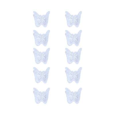 10pc Butterfly Hair Claws Korean Style Hair Clip Cute Transparent Duckbill Clip Fashion Design Butterfly Small Side Clip