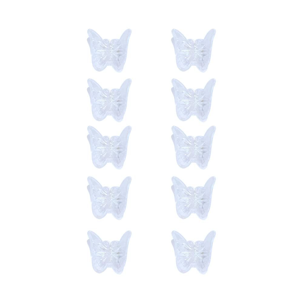 10pc Butterfly Hair Claws Korean Style Hair Clip Cute Transparent Duckbill Clip Fashion Design Butterfly Small Side Clip