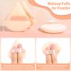 Thrilez 20pcs Triangle Powder Puff, Loose Powder Puffs Makeup Puff for Face Powder, Setting Powder Puff for Make Up, Face Puff Pads for Press Powder, Sponge Powder Applicator for Face and Eye (Beige) view 3