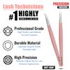 2pcs Straight & Curved Isolation Tweezers for Eyelash Extensions  14cm Japanese Stainless Steel, Blush Pink, Best for Individual & Classic Lashes view 4