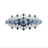 Faship Gorgeous Navy Blue Rhinestone Crystal Floral Hair Barrette view 1
