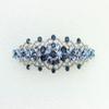 Faship Gorgeous Navy Blue Rhinestone Crystal Floral Hair Barrette view 2