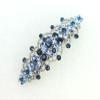 Faship Gorgeous Navy Blue Rhinestone Crystal Floral Hair Barrette view 3