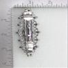 Faship Gorgeous Navy Blue Rhinestone Crystal Floral Hair Barrette view 4
