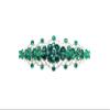 Faship Gorgeous Green Rhinestone Crystal Floral Hair Barrette view 1