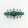 Faship Gorgeous Green Rhinestone Crystal Floral Hair Barrette view 2
