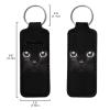 Suobstales Black Cat Print Chapstick Holder for Women, Lipstick Holders Lip Gloss Tube Holder Lip Balm Holster Portable Pocket Lipstick Protective Cases view 2
