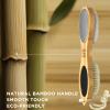 ICANdOIT-2 Packs Natural Bamboo Foot File Callus Remover-Multi Purpose 4 in 1 Feet Pedicure Kit with Boar Bristle Brush,Pumice Stone,Foot Rasp,Sand Paper view 3