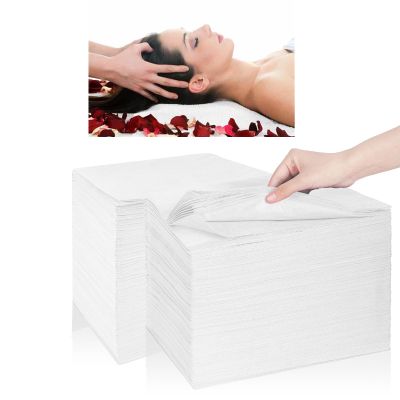 100pcs Disposable Massage Table Sheets, Fitted Spa Bed Sheets Waterproof Bed Sheets for Spa Tattoos Protective Massage Table Cover Barrier Esthetician Supplies