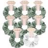 Satin Bridesmaid Scrunchies 8 pack Proposal Gifts Elastics Hair Ties Scrunchies Bachelorette Party Favors Satin Bridesmaid Gift for Bridal Wedding Parties view 1