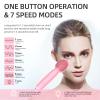 Sonic Facial Cleansing Brush, Face Scrubber Cleanser Brush, Waterproof Face Massager, Rechargeable Face Brushes for Cleansing & Exfoliating Electric Silicone Face Scrubber - Pink view 4