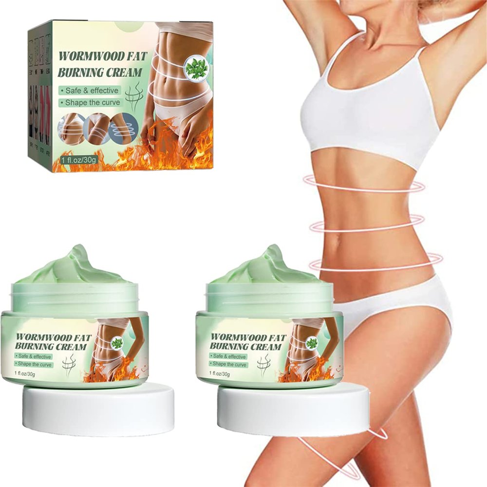 MiNGQIU HerbsLab Wormwood Lymph Unclog Hot CreamDetoxing&Shaping Cellulite Burning Cream,Slimming Fat Burning Cream,Cellulite Sweat Cream (2-pcs)