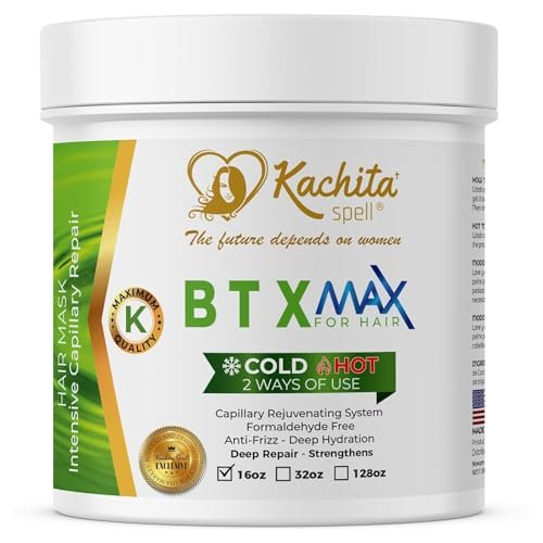 Kachita Spell Hair Treatment Capillary Rejuvenating System Formaldehyde Free MAX with Moroccan Argan Oil 100% Pure, Keratin Protein mask, Provides Deep Hydration, Volume Control, and Smoothness