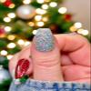 TOUGH GIRLS | Dip Powder | Includes Cuticle Stick, Nail File, Nail Buffer & Nail Wipes (Red Glitter | 2-Pack) view 3
