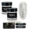 TOUGH GIRLS | Dip Powder | Includes Cuticle Stick, Nail File, Nail Buffer & Nail Wipes (Silver Sparkles | 2-Pack) view 1