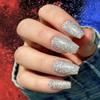 TOUGH GIRLS | Dip Powder | Includes Cuticle Stick, Nail File, Nail Buffer & Nail Wipes (Silver Sparkles | 2-Pack) view 4