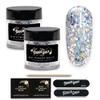 TOUGH GIRLS | Dip Powder | Includes Cuticle Stick, Nail File, Nail Buffer & Nail Wipes (Silver Glitter | 2-Pack) view 1