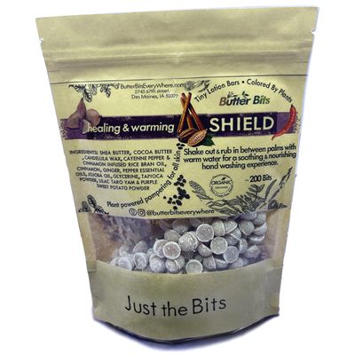 Cinnamon & Pepper lotion bars. Shield Butter Bits for dry skin. Single-serving hand cream. Organic. Vegan. Zero-waste (200JTB)