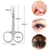 2Pcs Nail Scissors, Curved Blade Professional Stainless Steel Scissors for Toenail, Cuticle, Eyebrow, Nose Hair (2) view 2
