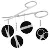 2Pcs Nail Scissors, Curved Blade Professional Stainless Steel Scissors for Toenail, Cuticle, Eyebrow, Nose Hair (2) view 3