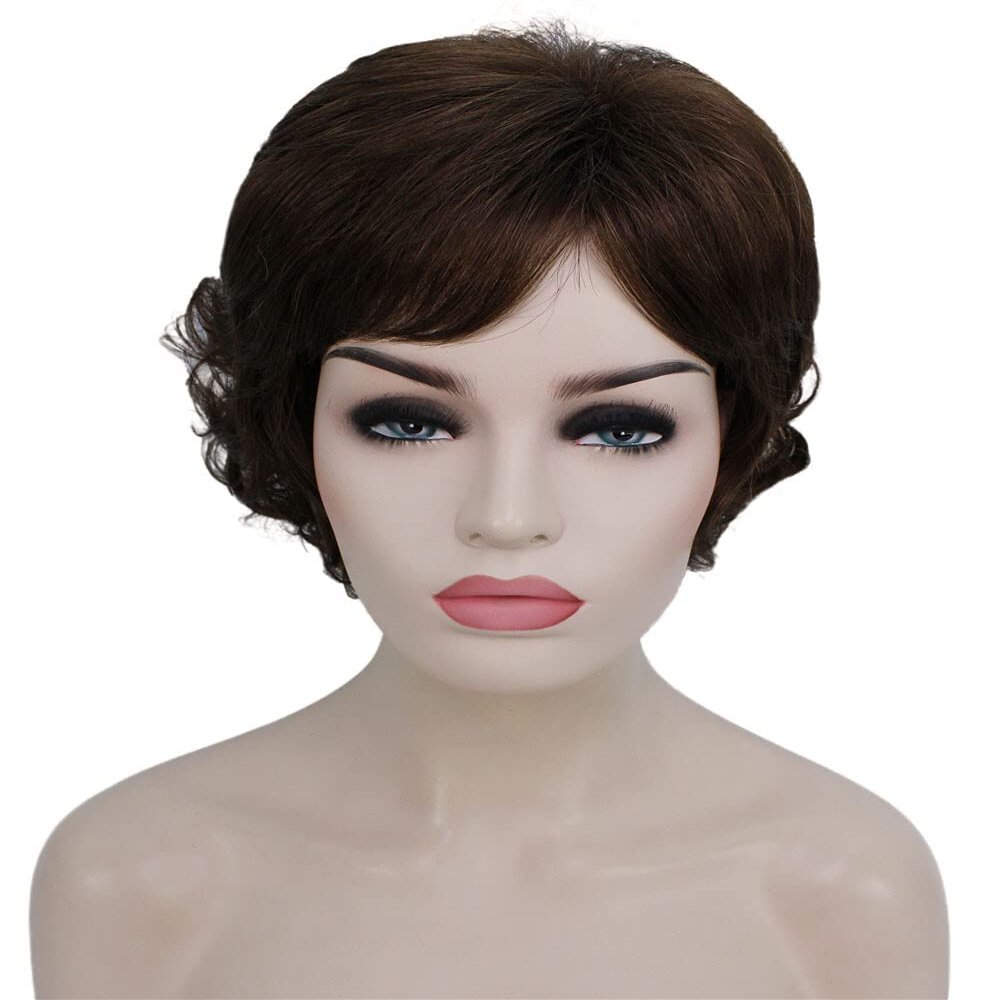 Still ME Grace Full Wig 24-30 in CurlySynthetic Fiber, Side Part Full Wig (Medium Brown)