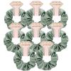 Satin Bridesmaid Scrunchies 12 pack Proposal Gifts Elastics Hair Ties Scrunchies Bachelorette Party Favors Satin Bridesmaid Gift for Bridal Wedding Parties (8pcs sage green) view 1