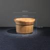 Katzowen Household Thickened Wooden Foot Tub with Lid, Massage Foot Bath, Household Wooden Foot Barrel Foot Spa Bath Massager (Color : No Massage Covered) view 4