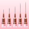 Komall Metallic Nail Art Brushes, 5Pcs Liner Brush Set, UV Gel Polish Painting Art Design Pen for Long Lines, Thin Details, Fine Drawing Sizes 4/8/12/20/25mm(Pink) view 4