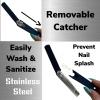 2 Comfort Hold Navy Large Nail Clippers Non-Slip Sure Grip Clipping Removable Catcher Toenails Fingernails Cutter Ultra Sharp Trimmer Stainless Steel Men Women Arthritis Unsteady Hands view 3