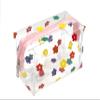 ZMZZ Cute makeup bag, transparent portable makeup bag, waterproof toiletries storage bag, large capacity pen bag (Colorful flowers) view 1