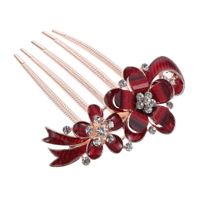 BIUDECO Crystal Diamond Hair Comb - Rhinestone Decorative Hair Ornament for Women, Brides, and Weddings