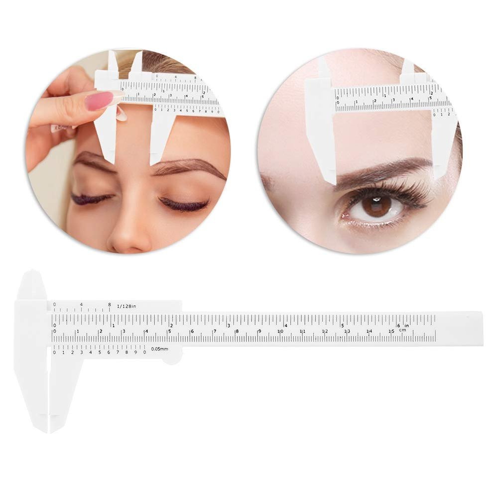 0-15.5cm Eyebrow Measurement Ruler Eyebrow Ruler Precise Plastic Tattoo For Makeup