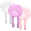 FOMIYES 3pcs Boys and Girls Elastic Bow Bonnet Hat Reusable Shower Cap for Sleeping Lightweight Comfortable Suitable for Hair Types Colors view 1