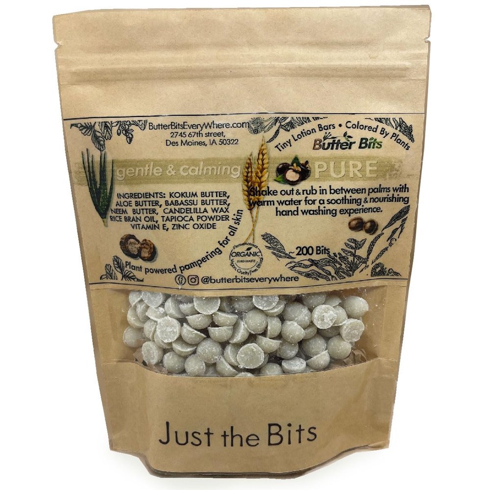 Butter Bits Pure lotion bars - Unscented & allergen-free - for extremely sensitive skin (200 JTB)