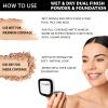 Khasana Face Pressed Powder, Dual Wet & Dry Foundation, Apply Wet for Maximum Coverage or Dry for Light Finishing & Touchup, Matte & Poreless, Setting Makeup, Flawless Finish, Shine-Free #12 Chestnut view 3
