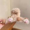 Cartoon plush temperament updo hairpin back head shark clip hair accessories view 1