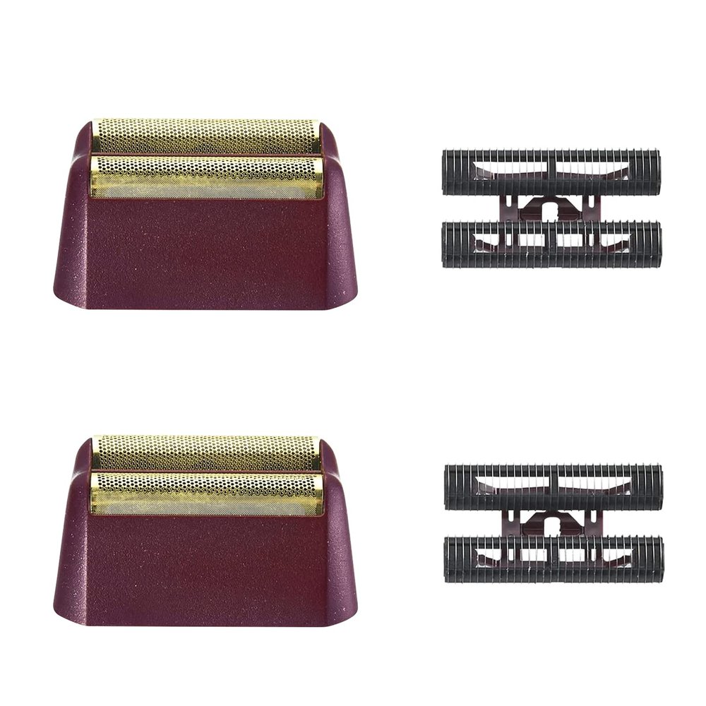 VALLNEI Professional 5 Star Series Finale Shaver Replacement Foil and Cutter Bar Assembly Compatible with wahl Shaver Foil 7031-100, 7043-100 Super Close Shaving Replacement HeadsRed,2 PACK