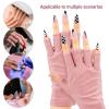 2 Pairs Gloves Gel Manicures Glove Gloves Fingerless Gloves for Nail Art Protect Hands view 2