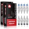 Tattoo Cartridge Needles - Anghie 40Pcs Mixed 3RL 5RL 5RS 7RS Tattoo Needles Standard #10#12 Tattoo Needle Cartridge for Tattoo Artists and beginners view 1
