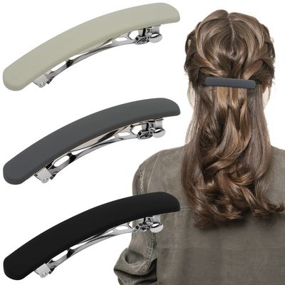 ATODEN Hair Clips for Women - Matte Barrettes for Thin Fine Hair, Flat French Clips for Short/Medium Hair Styling, Vintage Accessories