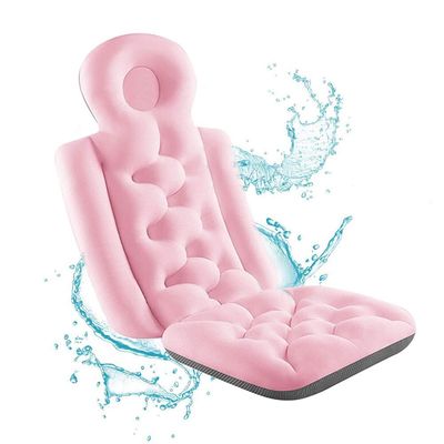 Bath Cushion for Tub for Adults Butt, Neck Support Pillow Soft Bathtub Cushion Luxury Bath Pillow Cushion Filling Ergonomic for Full Body Comfort,Pink