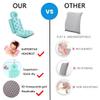 Bath Pillow Full Body Waterproof Spa Bath Pillow Comfortable Soft Thick Cushion for Head Neck Shoulder Relaxing Back Support for Women & Men,Blue view 3