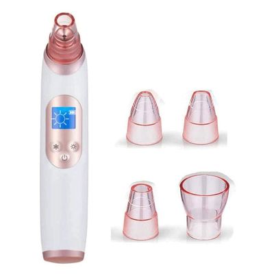 RMENST Blackhead Remover Vacuum, Facial Pore Cleanser with 4 Probes, Electric USB Rechargeable Blackhead Remover Vacuum Pore Cleaner (Color : Pink)