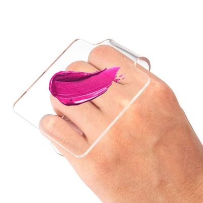 Handheld Makeup Mixing Palette, Transparent Hand Tray for Mixing Foundation for Home Salon Professional