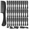 Aiofaervy 100 Pack Combs in Bulk, Individually Wrapped Disposable Combs, Bulk, Travel Comb, Black, 6Inch Long, Plastic Material, for Hotel, Shelter, Nursing Home, Charity, Church view 1