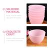minkissy 5PCS DIY Face Mask Mixing Bowl Silicone Mask Bowl Silicone Facial Mask Mixing Bowl Cosmetic Mud Stirring Bowl Silicone Bowl Cosmetic Beauty Tool for Home Salon Pink view 3